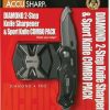 Pocket Knives * | As046C Accusharp Wheel Lock Pocket Knife/Pro Combo