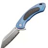 Pocket Knives * | Atz1818Gdbu Artisan Immortal Framelock Pocket Knife Blue Damascus