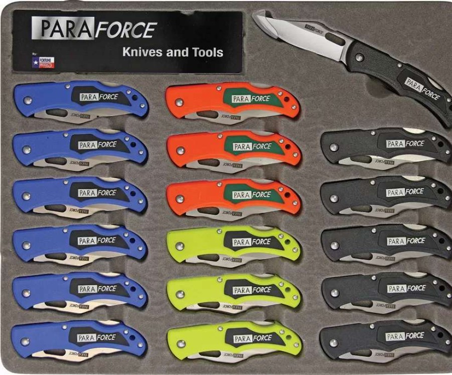 Pocket Knives * | As801Lbks Accusharp Paraforce Lockback Pocket Knife Display