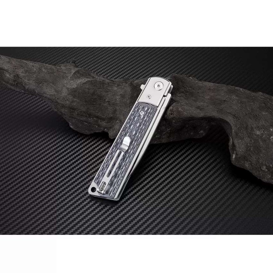 Pocket Knives * | Atz1802Pbgc Artisan Classic Linerlock Pocket Knife Black/White