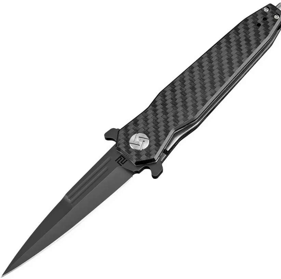 Pocket Knives * | Atz1810Pbcf Artisan Hornet Linerlock Pocket Knife D2 Carbon Fiber