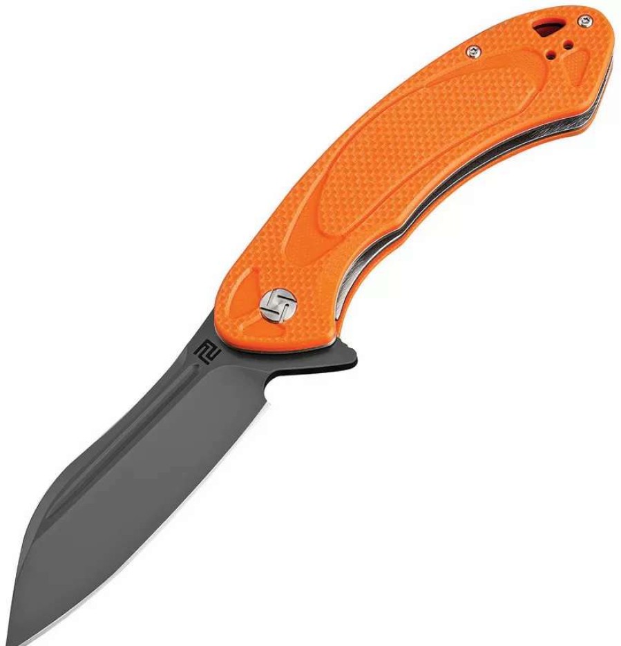 Pocket Knives * | Atz1818Pboef Artisan Eterno Linerlock Pocket Knife D2 Orange