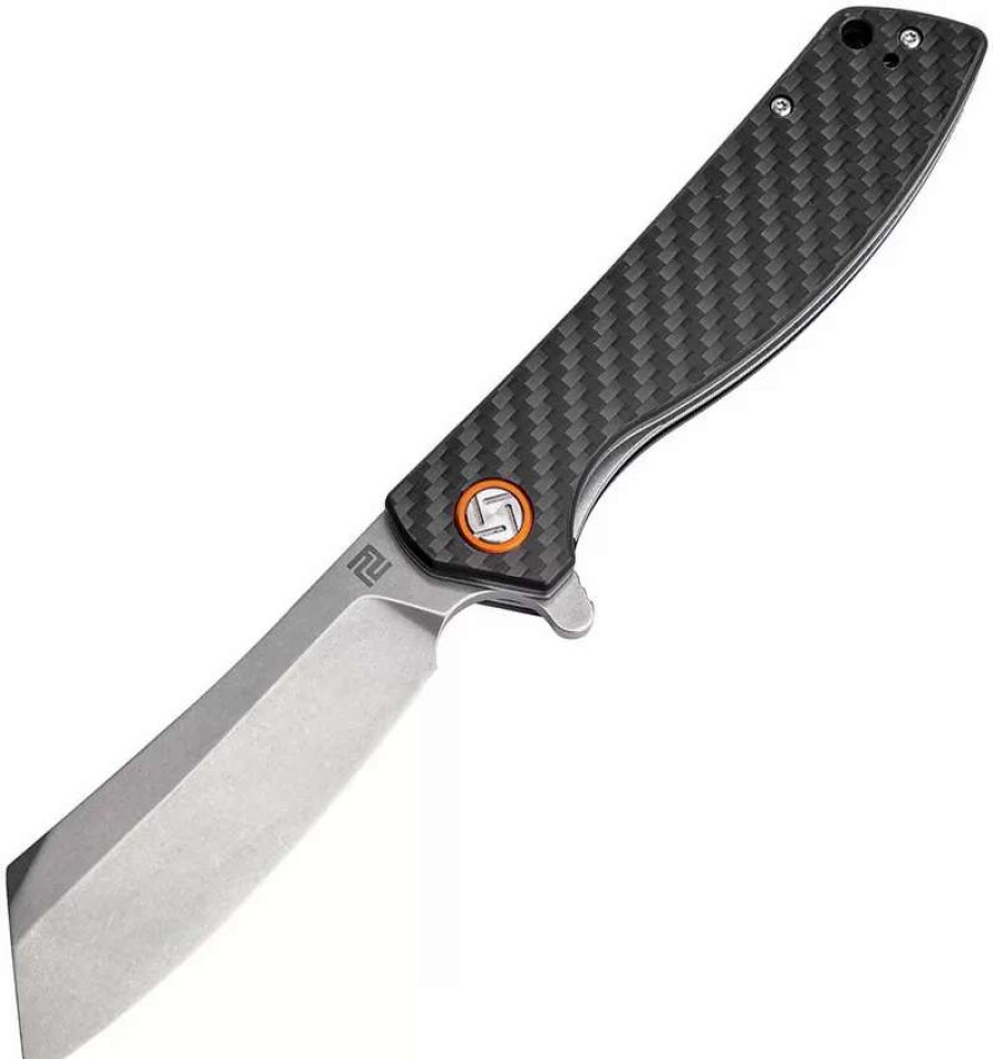 Pocket Knives * | Atz1815Pcf Artisan Tomahawk Linerlock Pocket Knife Carbon Fiber D2