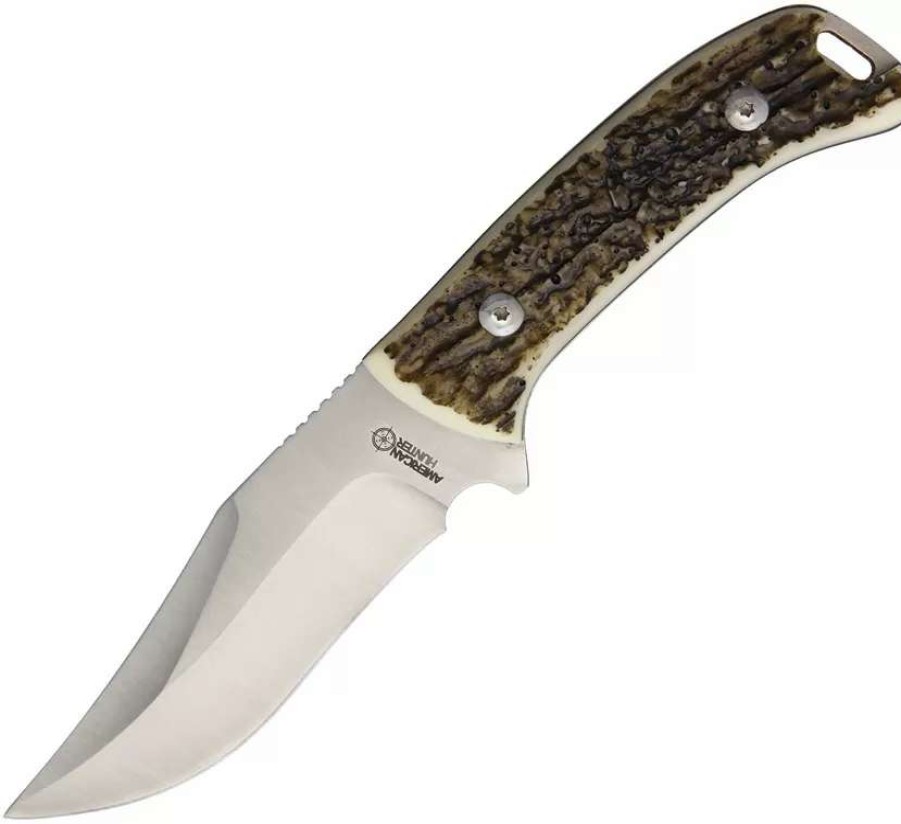 Hunting Knives * | Ah015 American Hunter Imitation Stag Hunter Knife