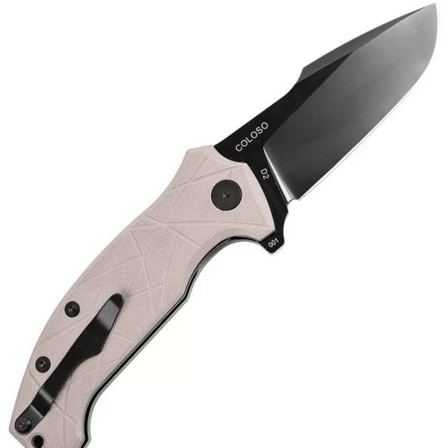 Pocket Knives * | Amr201902 Amare Coloso Linerlock Pocket Knife Pvd Coyote