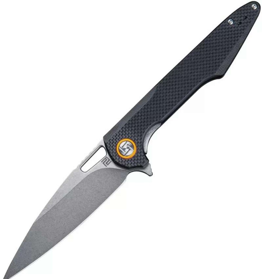 Pocket Knives * | Atz1821Psbkf Artisan Small Archaeo Linerlock Pocket Knife