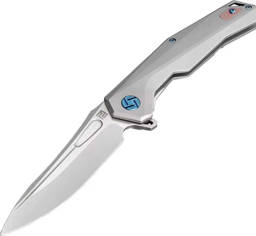 Pocket Knives * | Atz1808Ggym Artisan Zumwalt Framelock Pocket Knife Gray M390