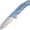 Pocket Knives * | Atz1705Gbus Artisan Jungle Framelock Pocket Knife Blue S35Vn