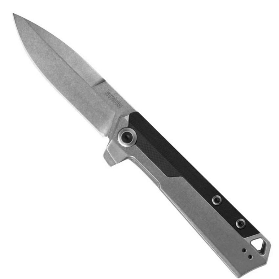 Spring Assisted * | Kershaw Oblivion Spring Assist Knife, Stonewash Blade