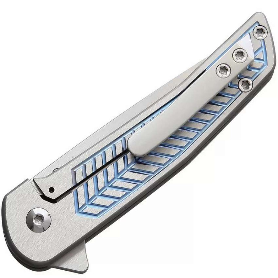 Pocket Knives * | Als1B Alliance Designs Scout Framelock Pocket Knife Blue