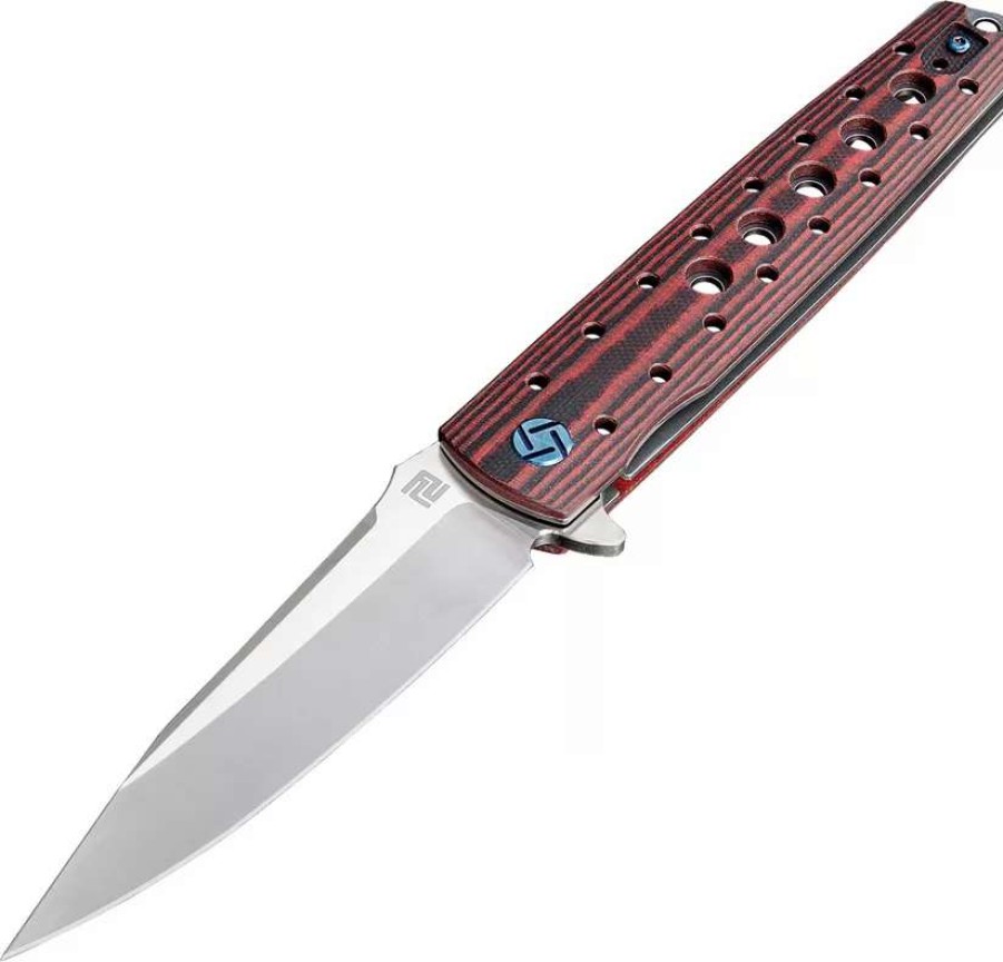 Pocket Knives * | Atz1807Gbrm Artisan Virginia Linerlock Pocket Knife Red M390