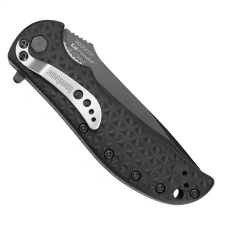 Spring Assisted * | Kershaw Volt Ii 3650Cktst Spring Assisted Knife, Black Drop Point Combo Blade