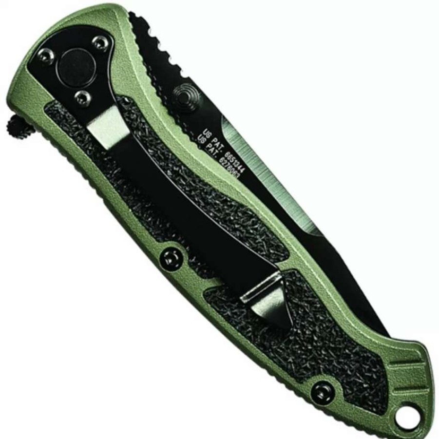 Spring Assisted * | Smith & Wesson Special Ops Medium Assisted Knife, Tanto Plain Blade, Green Handle