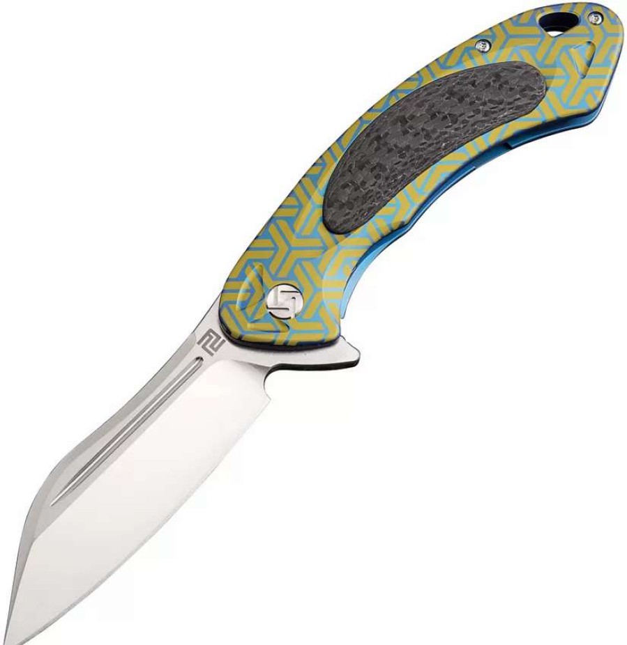 Pocket Knives * | Atz1818Gbu02 Artisan Immortal Framelock Pocket Knife Blue