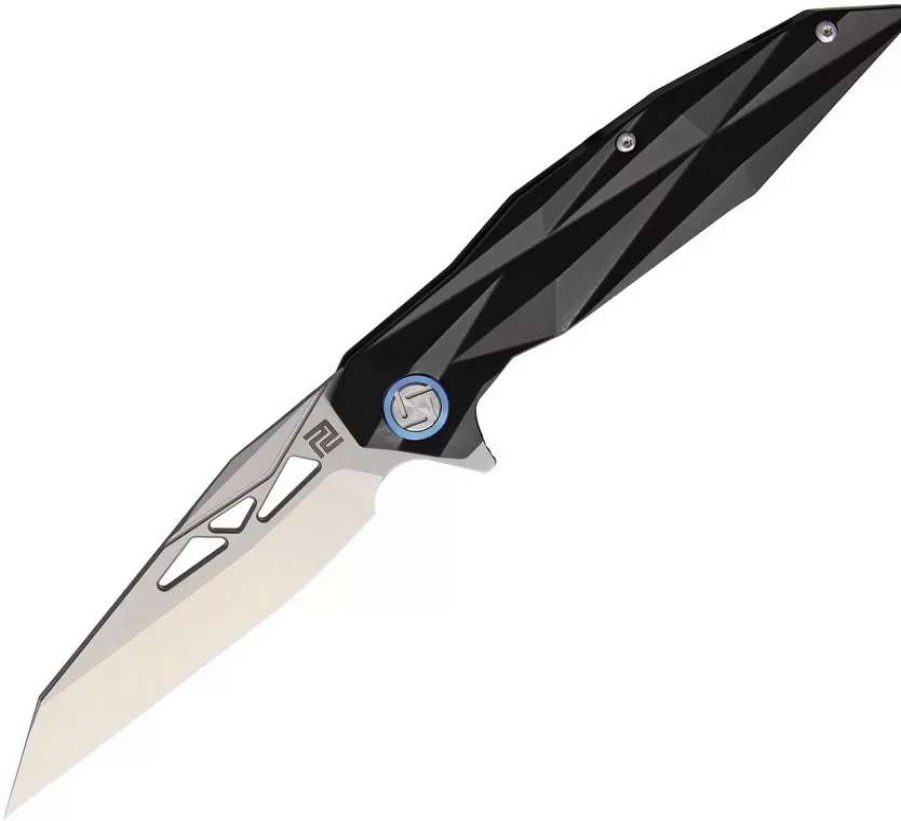 Pocket Knives * | Atz1827Gbk Artisan Cygnus Framelock Pocket Knife Black