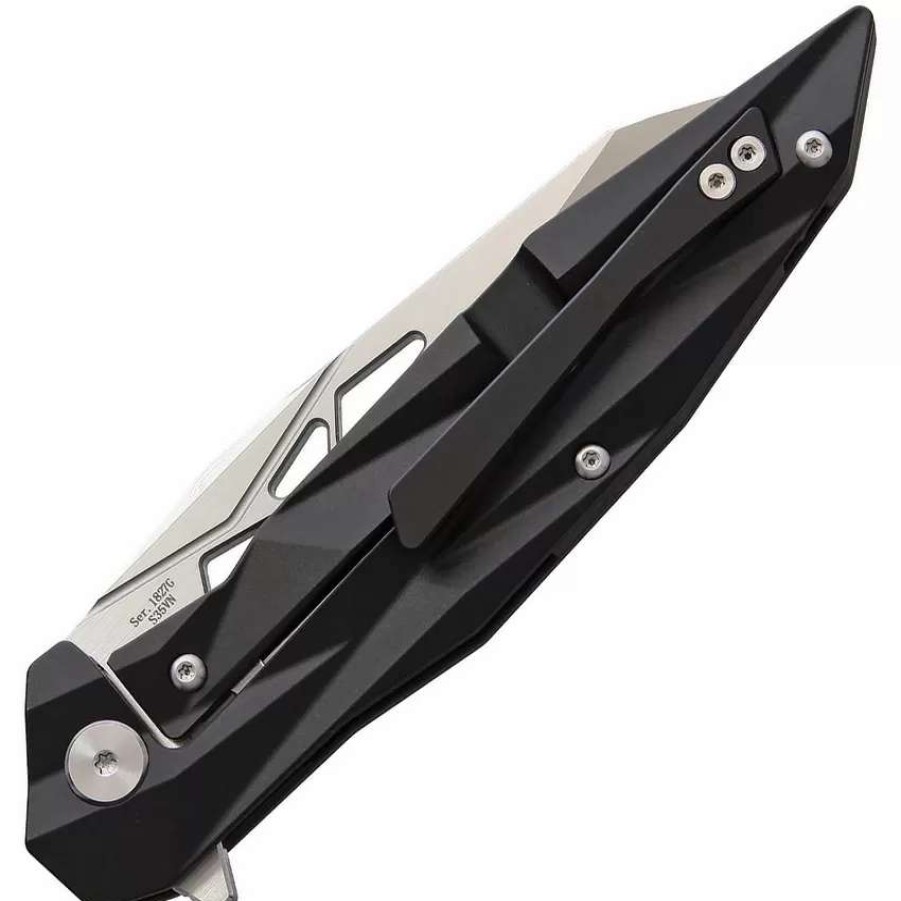 Pocket Knives * | Atz1827Gbk Artisan Cygnus Framelock Pocket Knife Black