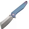 Pocket Knives * | Atz1803Gdbu Artisan Osprey Framelock Pocket Knife Blue Damascus