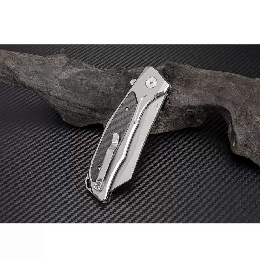 Pocket Knives * | Atz1809Pgcf Artisan Falcon Linerlock Pocket Knife Gray Cf D2