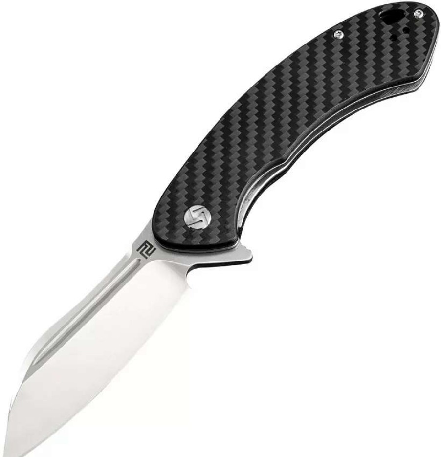 Pocket Knives * | Atz1818Pcf Artisan Immortal Linerlock Pocket Knife Carbon Fiber D2