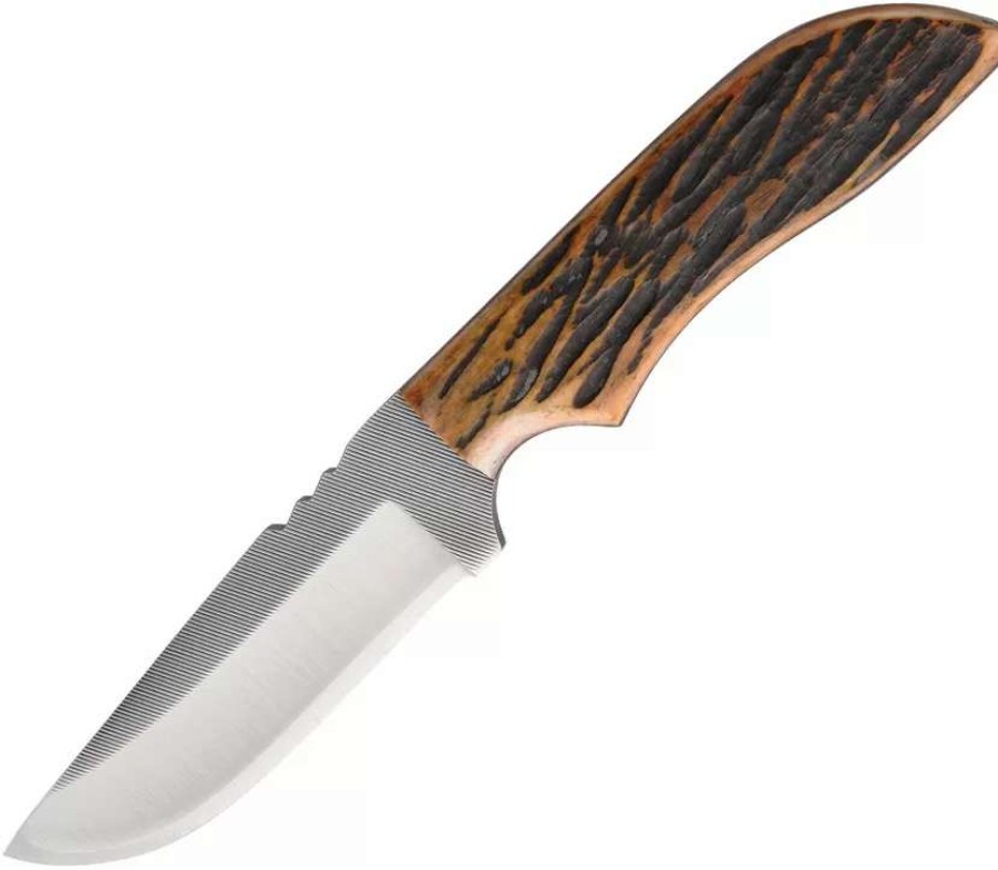 Hunting Knives * | Azjwk3Ajb Anza Fixed Blade Knife Amber Bone