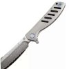 Pocket Knives * | Atz1815Gsdgy Artisan Tomahawk Framelock Pocket Knife Gray Damascus