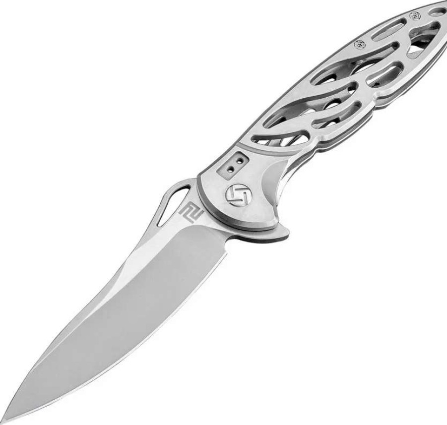 Pocket Knives * | Atz1801Psw Artisan Dragonfly Framelock Pocket Knife D2