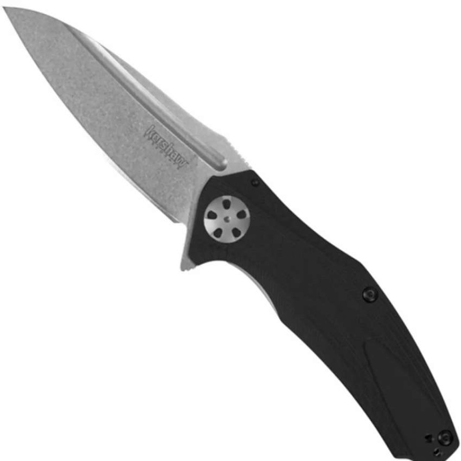 Spring Assisted * | Kershaw 7007 Natrix Flipper Knife, Stonewash Blade