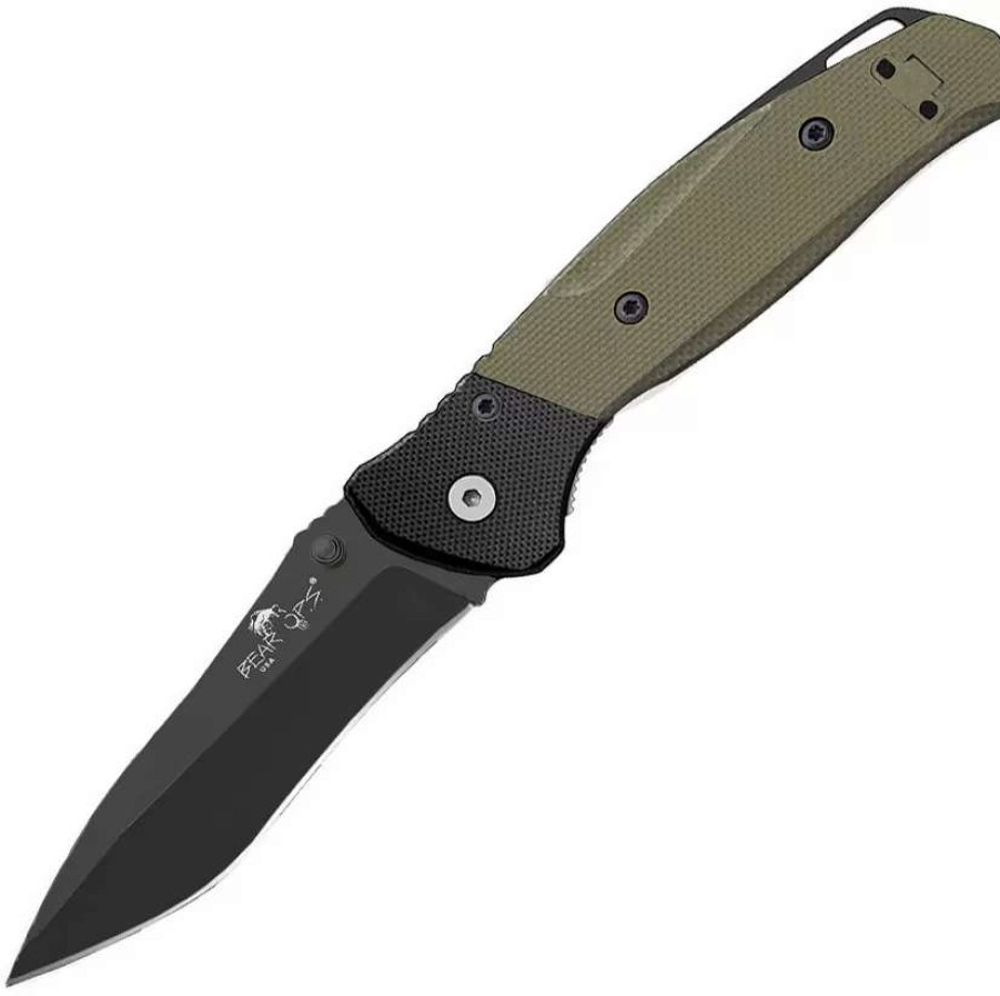 Pocket Knives * | Bca400B4B Bear & Son Bear Ops Bear Swipe Linerlock Pocket Knife A/O