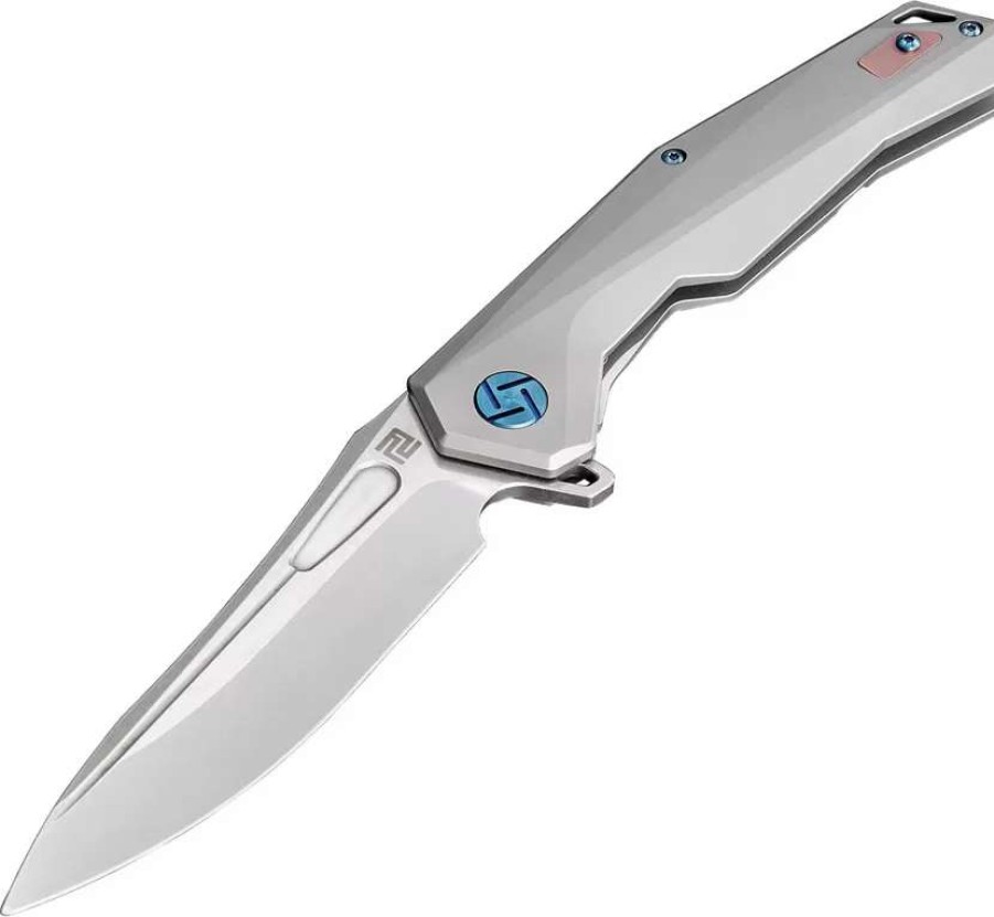 Pocket Knives * | Atz1808Ggys Artisan Zumwalt Framelock Pocket Knife Gray S35Vn