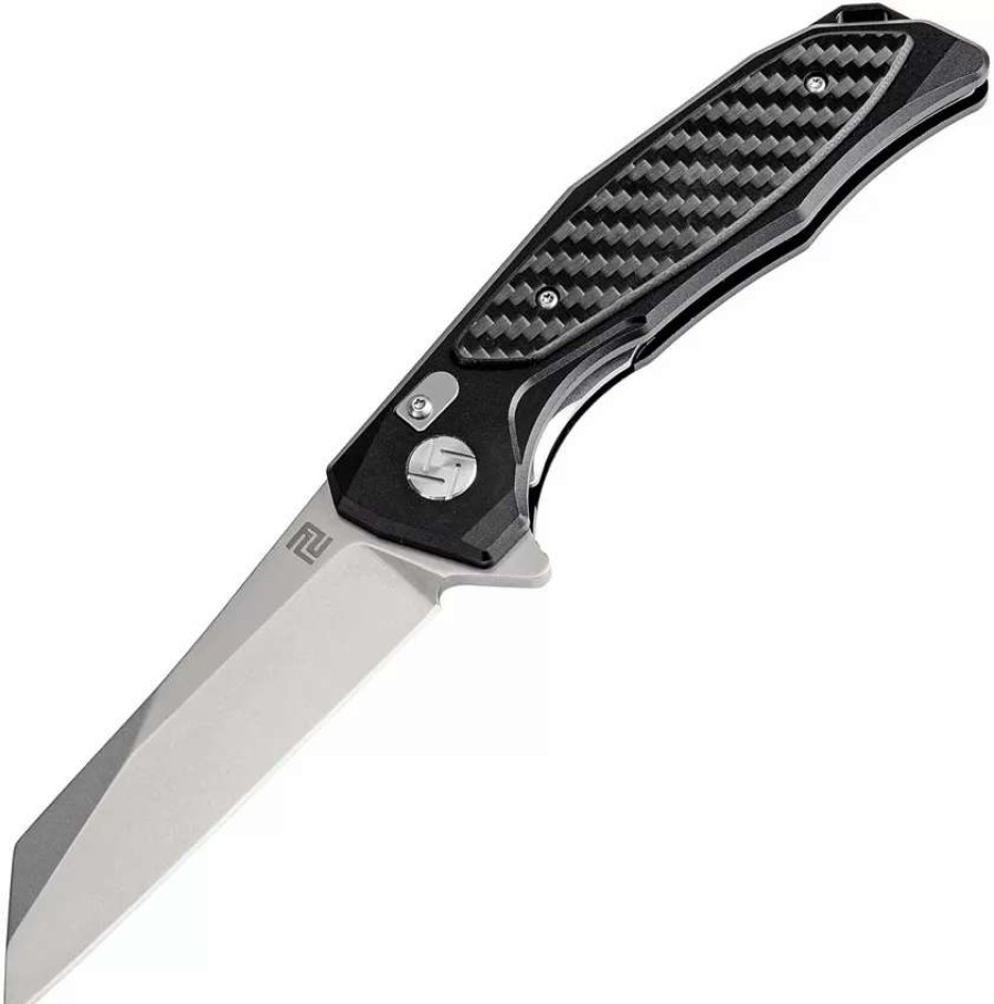 Pocket Knives * | Atz1809Pbcf Artisan Falcon Linerlock Pocket Knife Carbon Fiber D2