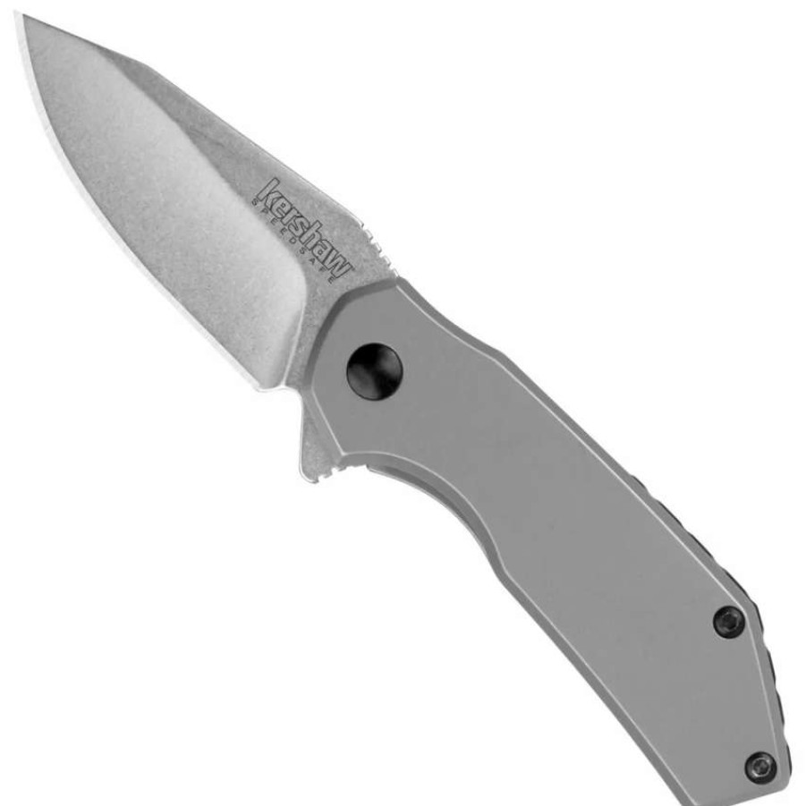 Spring Assisted * | Kershaw Valve Steel Spring Assist Knife, Stonewash Blade