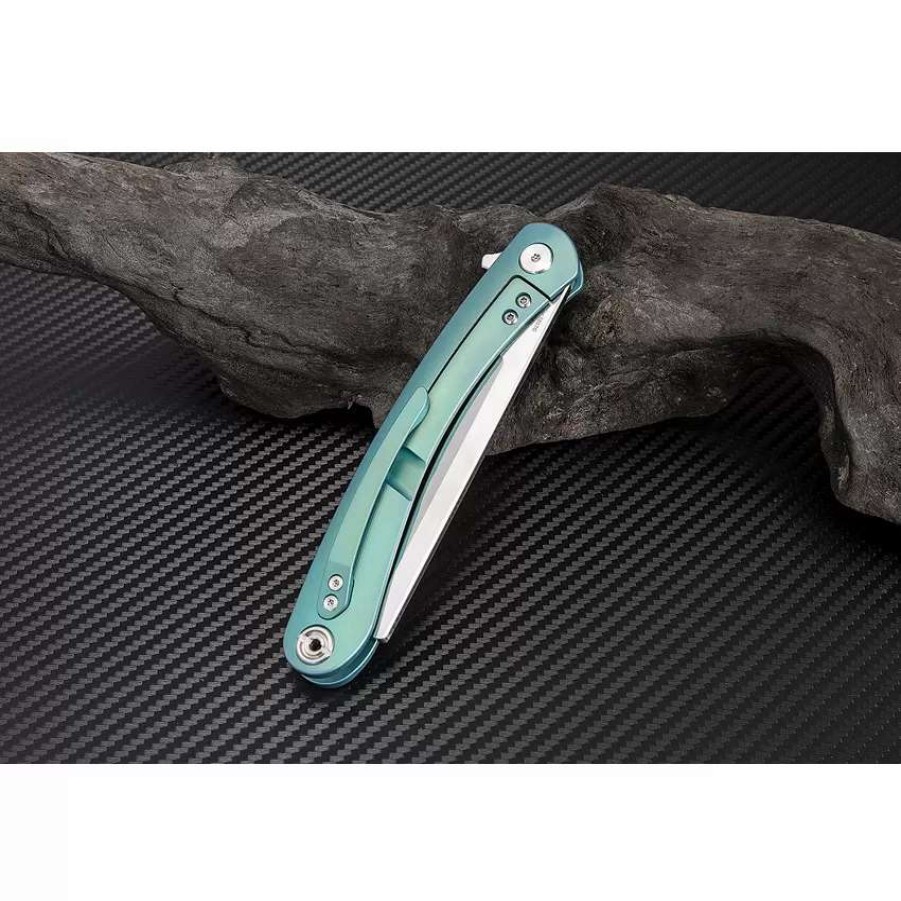 Pocket Knives * | Atz1817Ggns Artisan Orthodox Framelock Pocket Knife Green S35Vn