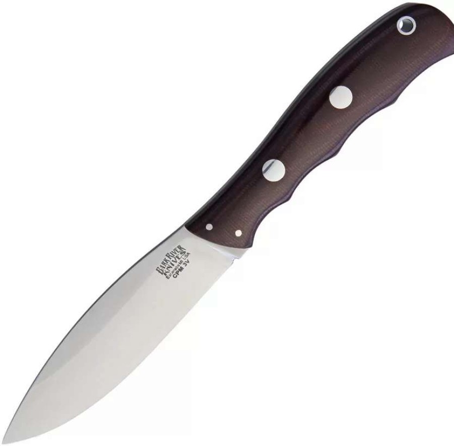 Hunting Knives * | Ba03123Mbu Bark River Canadian Special Knife Burgundy Canvas Micarta