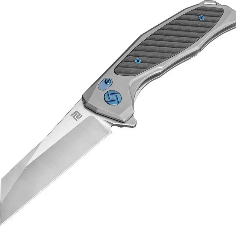 Pocket Knives * | Atz1809Ggys Artisan Falcon Framelock Pocket Knife Gray S35Vn