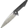 Pocket Knives * | Atz1821Gdbk Artisan Archaeo Framelock Pocket Knife Black Damascus