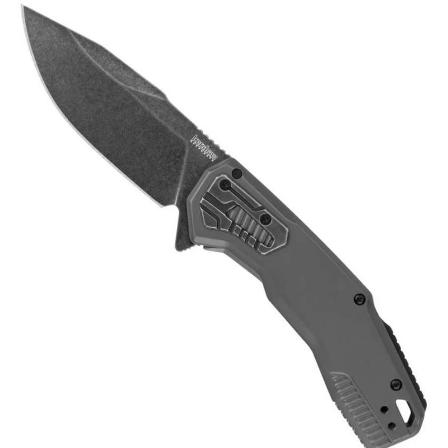 Spring Assisted * | Kershaw Cannonball Assisted Knife, Blackwash D2 Blade