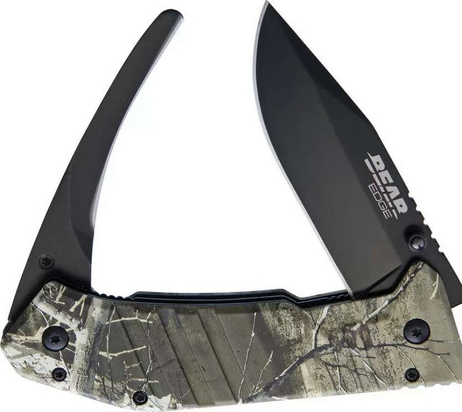 Pocket Knives * | Bc61522 Bear & Son Bear Edge Gut And Skin Sideliner Linerlock Pocket Knife