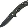 Pocket Knives * | Bc61513 Bear & Son Bear Edge Brisk Black Linerlock Pocket Knife