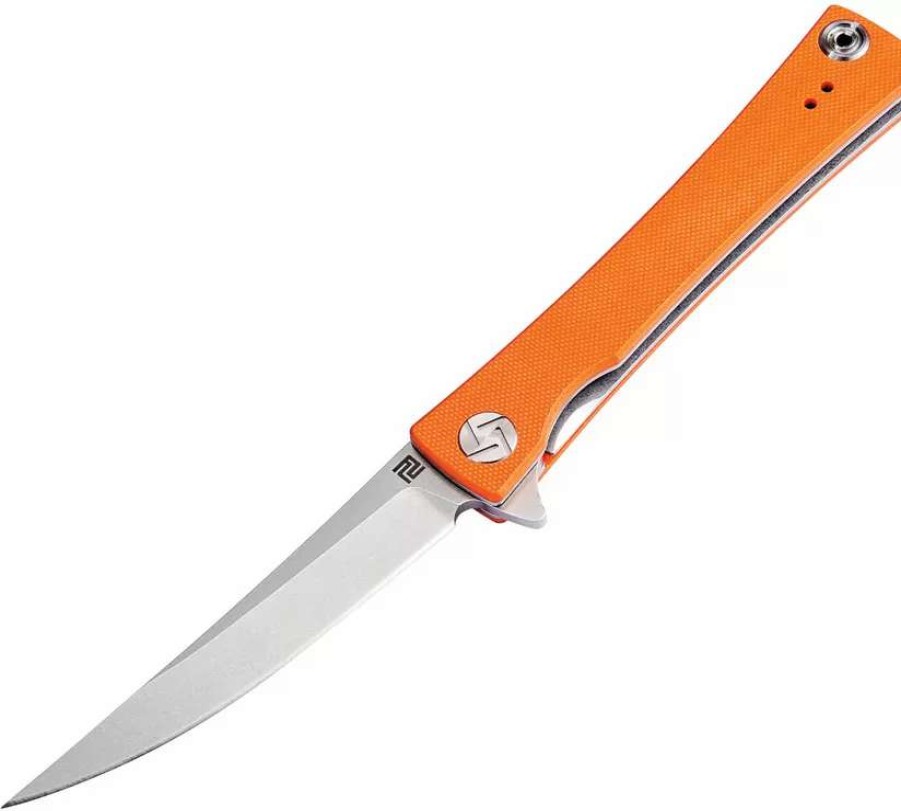 Pocket Knives * | Atz1805Poef Artisan Waistline Linerlock Pocket Knife Orange