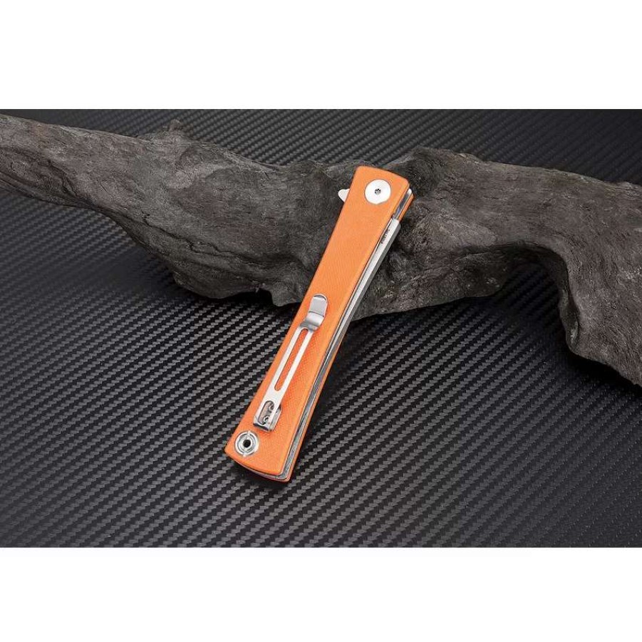 Pocket Knives * | Atz1805Poef Artisan Waistline Linerlock Pocket Knife Orange