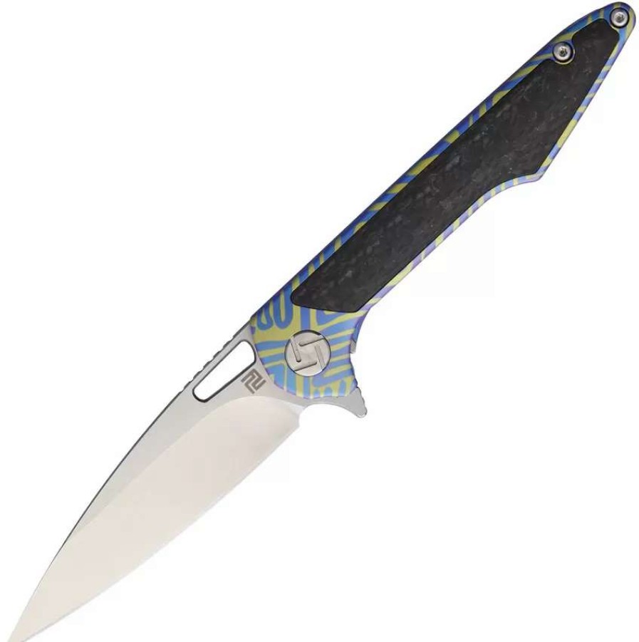 Pocket Knives * | Atz1821Gsbu03 Artisan Small Archaeo Framelock Pocket Knife