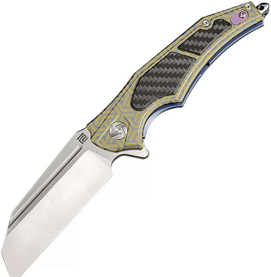 Pocket Knives * | Atz1813Gbu02 Artisan Apache Nomad Framelock Pocket Knife Blue S3