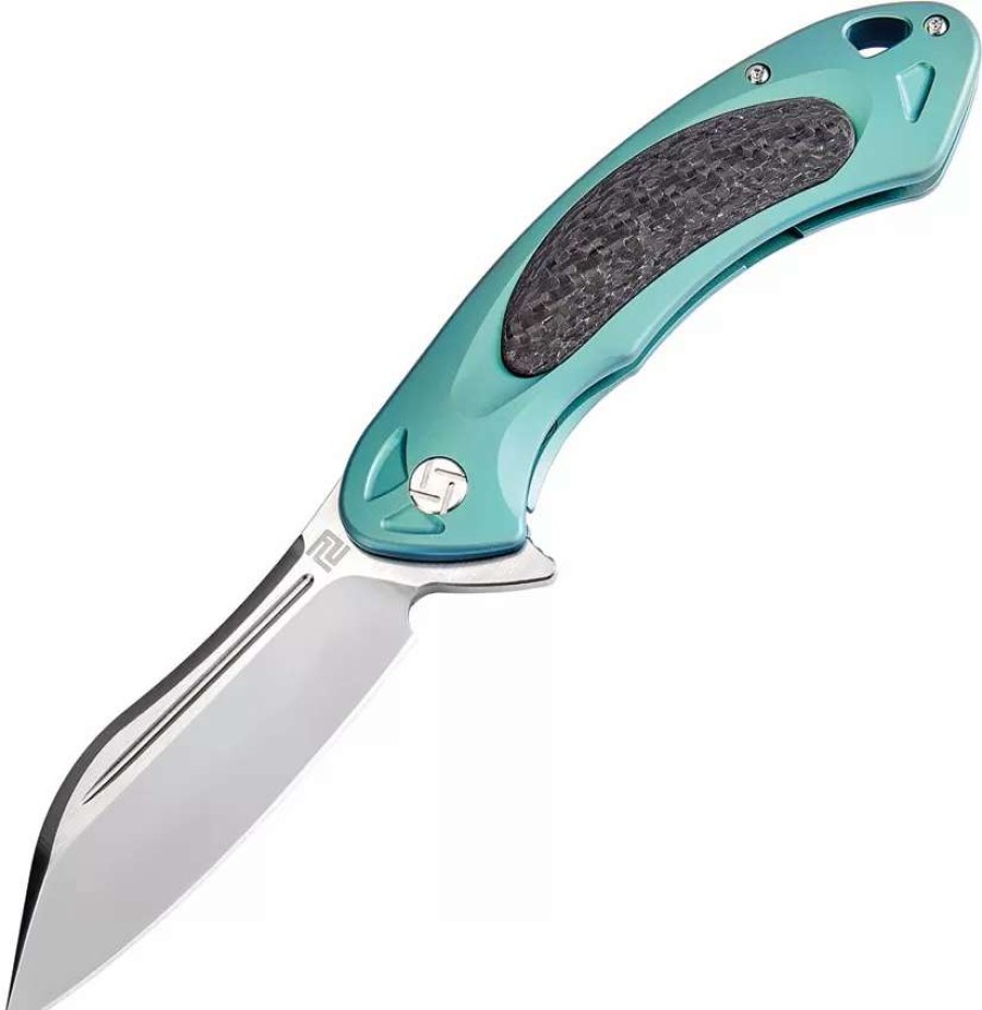 Pocket Knives * | Atz1818Ggns Artisan Immortal Framelock Pocket Knife Green S35Vn