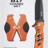 Pocket Knives * | Bc71817 Bear & Son Bear Edge 817 Combo Linerlock Pocket Knife Set Orange Camo