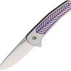 Pocket Knives * | Als1P Alliance Designs Scout Framelock Pocket Knife Purple