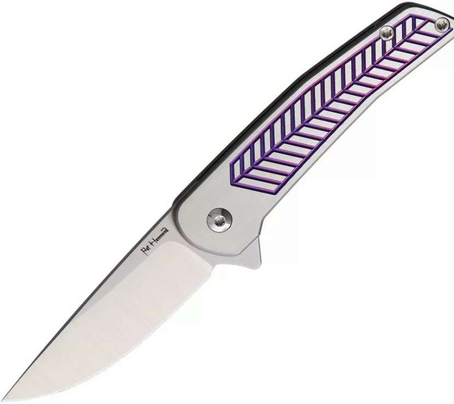 Pocket Knives * | Als1P Alliance Designs Scout Framelock Pocket Knife Purple