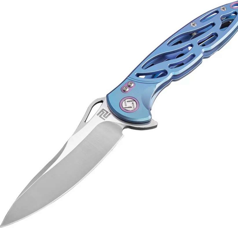 Pocket Knives * | Atz1801Gbus Artisan Dragonfly Framelock Pocket Knife S35Vn