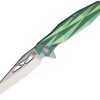 Pocket Knives * | Atz1827Ggn Artisan Cygnus Framelock Pocket Knife Green