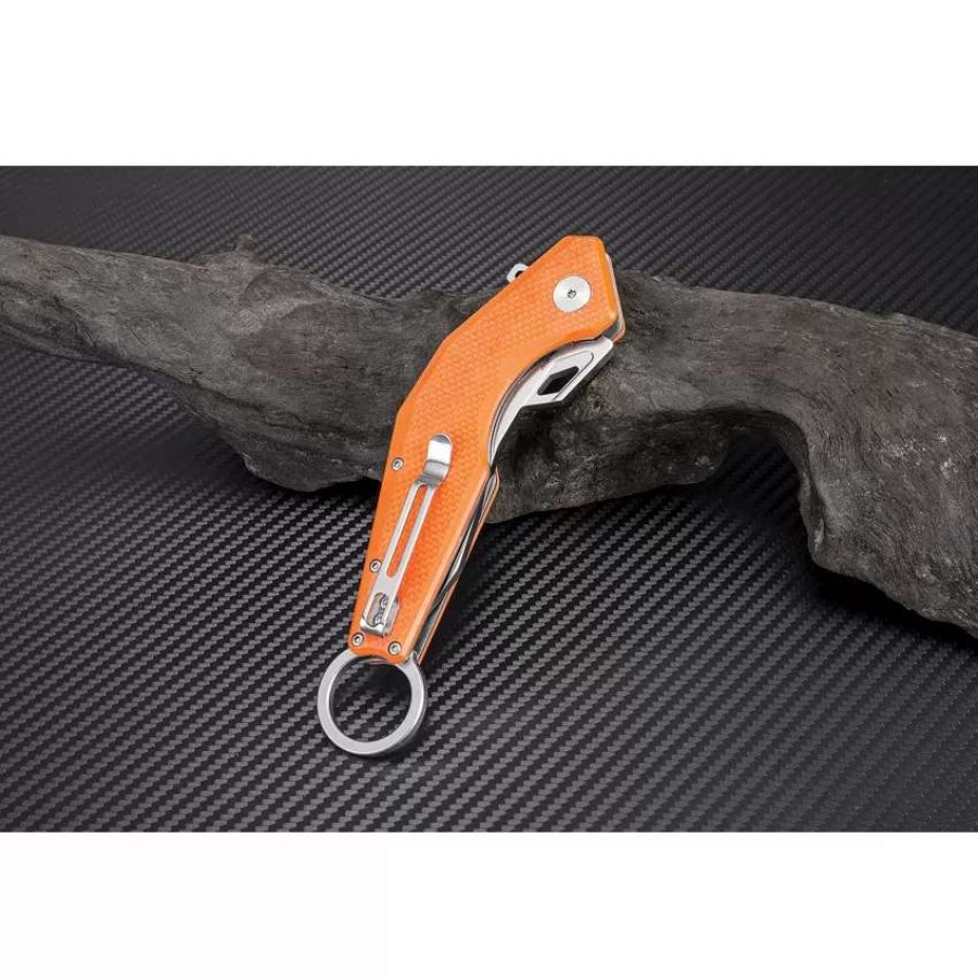 Pocket Knives * | Atz1811Poef Artisan Cobra Linerlock Pocket Knife Orange D2