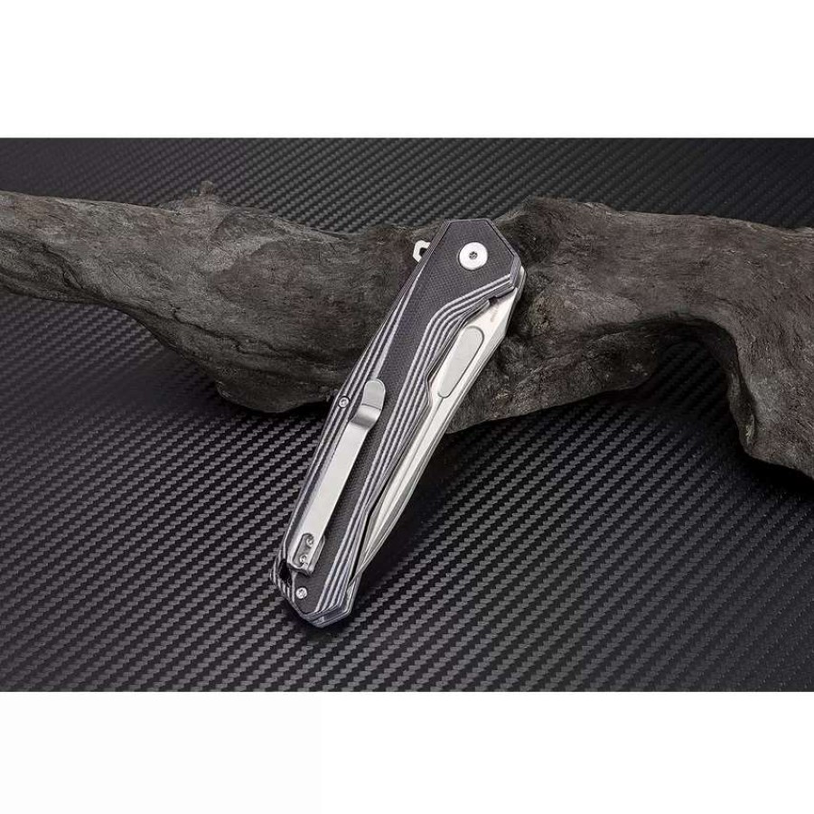 Pocket Knives * | Atz1808Pbgc Artisan Zumwalt Linerlock Pocket Knife Black/White D2